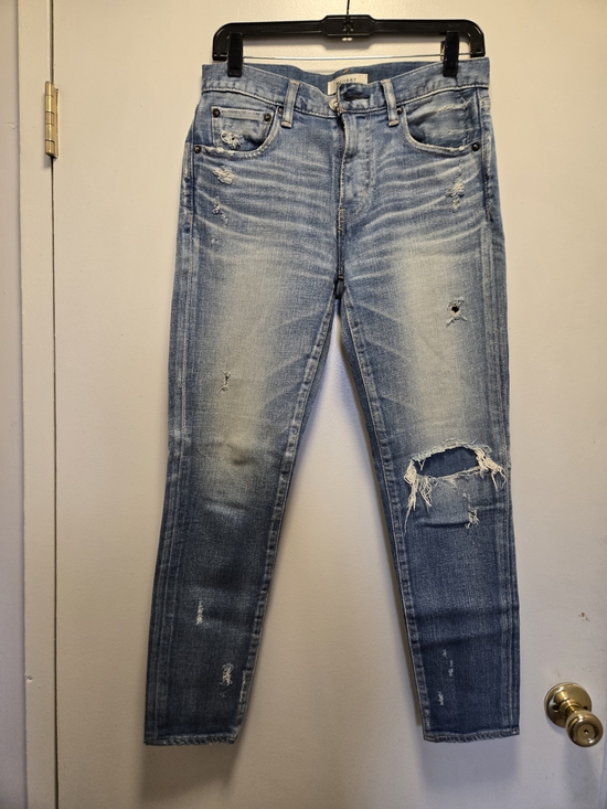 Moussy Denim - MOUSSY Vintage High Rise Distressed Jeans Light Wash